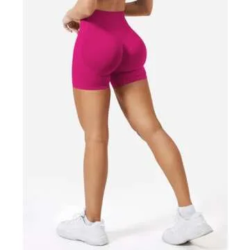 VOYJOY Women Workout Impact Shorts - Flattering Scrunch Design