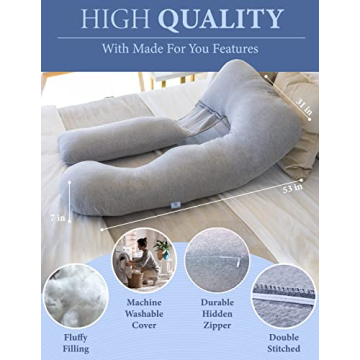 PharMeDoc U-Shaped Body Pillow - Ultimate Comfort Support