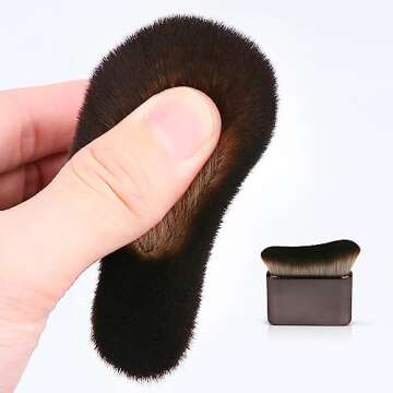 UNIMEIX Sunscreen Brush Self Tanner Brush Kabuki Brush Sunscreen Applicator for Kids Foundation Body Makeup Brushes for Liquid Foundation Powder (Gray)