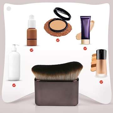 UNIMEIX Sunscreen Brush Self Tanner Brush Kabuki Brush Sunscreen Applicator for Kids Foundation Body Makeup Brushes for Liquid Foundation Powder (Gray)