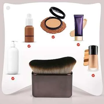 UNIMEIX Sunscreen Brush Self Tanner Brush Kabuki Brush Sunscreen Applicator for Kids Foundation Body Makeup Brushes for Liquid Foundation Powder (Gray)