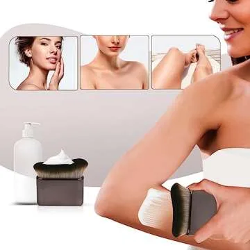 UNIMEIX Sunscreen Brush Self Tanner Brush Kabuki Brush Sunscreen Applicator for Kids Foundation Body Makeup Brushes for Liquid Foundation Powder (Gray)