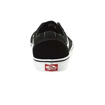 Vans Ward Sneaker, Suede Canvas Black White, 7 US Unisex Little Kid