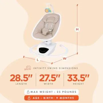 Baby Trend NuMotion Infinity Swing for Newborn Comfort