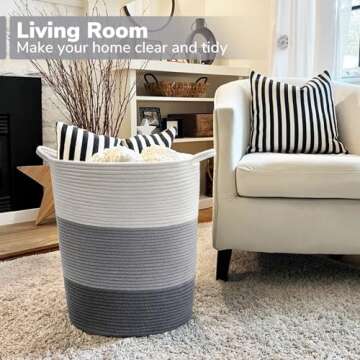 Stylish INDRESSME Cotton Rope Storage Basket for Home
