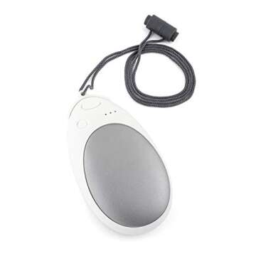 Treva Rechargeable Hand Warmer - Double Pad Portable Heated Electric Hand Warmer with Lanyard – Skiing, Hunting, Fishing, Golf, Camping Accessories, Great Winter Gift (1 Pack)