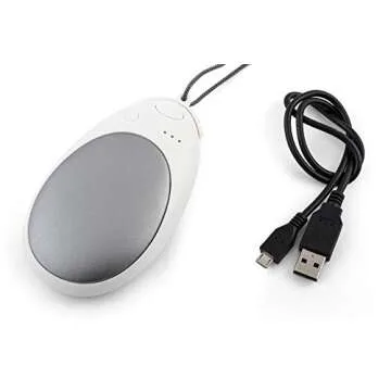 Treva Rechargeable Hand Warmer - Double Pad Portable Heated Electric Hand Warmer with Lanyard – Skiing, Hunting, Fishing, Golf, Camping Accessories, Great Winter Gift (1 Pack)