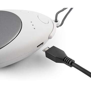 Treva Rechargeable Hand Warmer - Double Pad Portable Heated Electric Hand Warmer with Lanyard – Skiing, Hunting, Fishing, Golf, Camping Accessories, Great Winter Gift (1 Pack)