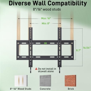 USX Mount Low Profile Tilt TV Wall Mount for 26-60" TVs