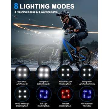 EQIIO 140dB Electric Bike Horn with Front Light