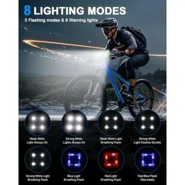 EQIIO 140dB Electric Bike Horn with Front Light