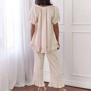 Comfortable Argeousgor Women Plaid Pajama Set for Style