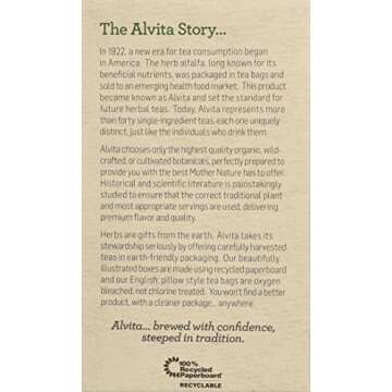 Alvita Organic Herbal Tea Bags, Milk Thistle, 24 Count