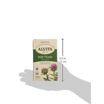 Alvita Organic Herbal Tea Bags, Milk Thistle, 24 Count