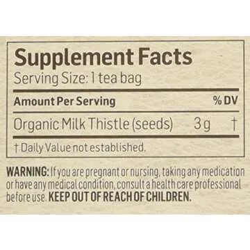 Alvita Organic Herbal Tea Bags, Milk Thistle, 24 Count