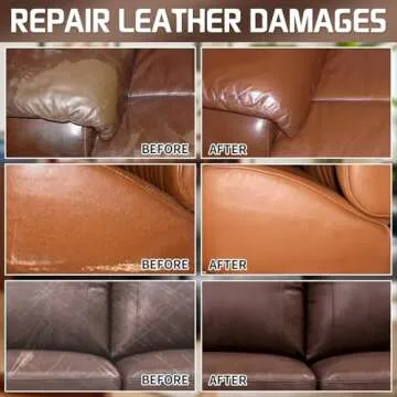 Laxmorph Leather Repair Kit for Furniture, Leather Vinyl Repair Kit for Car Interior,Couch, Jacket, and Purse - Fixes Tears, Burn Holes, and Scratches