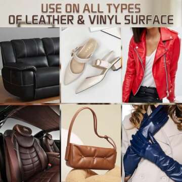 Laxmorph Leather Repair Kit for Furniture, Leather Vinyl Repair Kit for Car Interior,Couch, Jacket, and Purse - Fixes Tears, Burn Holes, and Scratches