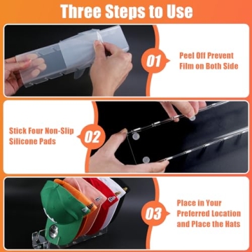 Sloworld Hat Stand for Baseball Caps, 2-Pc Acrylic Organizer