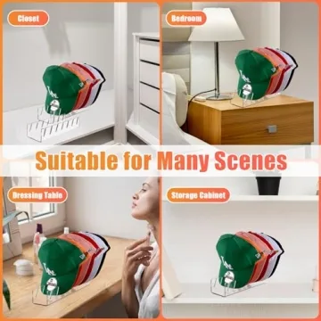 Sloworld Hat Stand for Baseball Caps, 2-Pc Acrylic Organizer