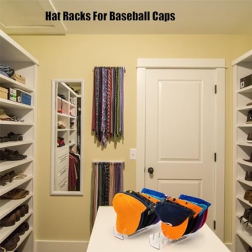 Sloworld Hat Stand for Baseball Caps, 2-Pc Acrylic Organizer