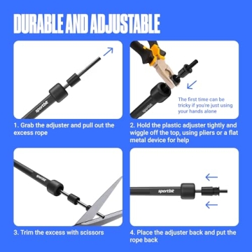 Durable SPORTBIT Adjustable Jump Rope for Fitness and Workout