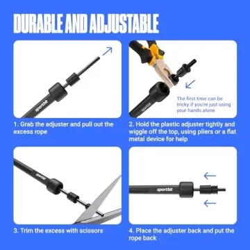 Durable SPORTBIT Adjustable Jump Rope for Fitness and Workout