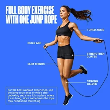 Durable SPORTBIT Adjustable Jump Rope for Fitness and Workout