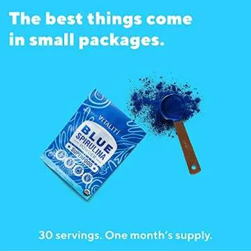 Organic Blue Spirulina Powder – 100% Pure Superfood Supplement from Blue Green Algae Powder for Natural Food Coloring, Smoothie & Protein Drink, Vegan & USDA Certified Organic by Nuvälsa, 30 Servings