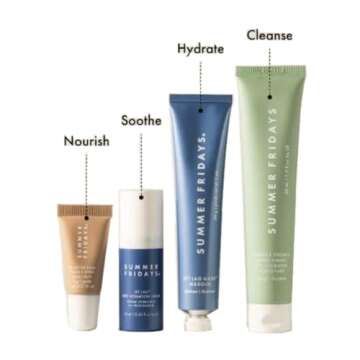 Summer Fridays Limited Edition The Signature Travel Skincare Set - Lip Balm - Hydration Serum - Mask...