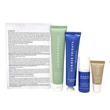 Summer Fridays Limited Edition The Signature Travel Skincare Set - Lip Balm - Hydration Serum - Mask - Cleanser - Set of 4