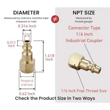 T TANYA HARDWARE Air Hose Fittings & Air Coupler Plug Kit