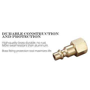 Durable Brass Air Hose Fittings Kit for Air Compressors
