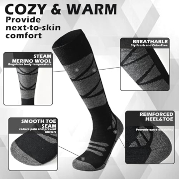 IRAMY Merino Wool Thermal Socks for Winter Warmth