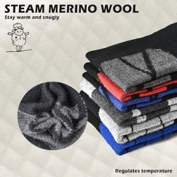 IRAMY Merino Wool Thermal Socks for Winter Warmth