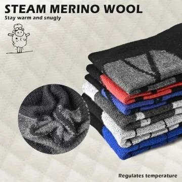 IRAMY Merino Wool Thermal Socks for Winter Warmth