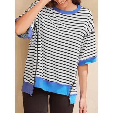 SHEWIN Women’s Trendy Oversized Summer Tops - Stylish Comfort