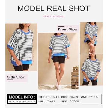 SHEWIN Women’s Trendy Oversized Summer Tops - Stylish Comfort