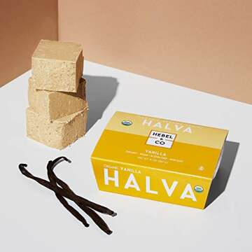 HEBEL & CO Vanilla Halva - 8 oz | Certified USDA Organic, Gluten Free, Kosher & Vegan