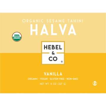 HEBEL & CO Vanilla Halva - 8 oz | Certified USDA Organic, Gluten Free, Kosher & Vegan