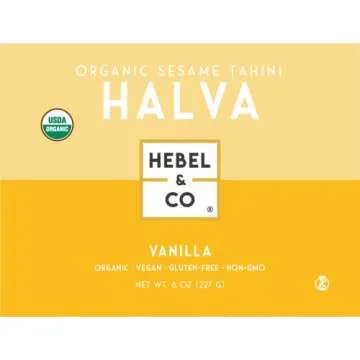 HEBEL & CO Vanilla Halva - 8 oz | Certified USDA Organic, Gluten Free, Kosher & Vegan