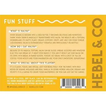 HEBEL & CO Vanilla Halva - 8 oz | Certified USDA Organic, Gluten Free, Kosher & Vegan