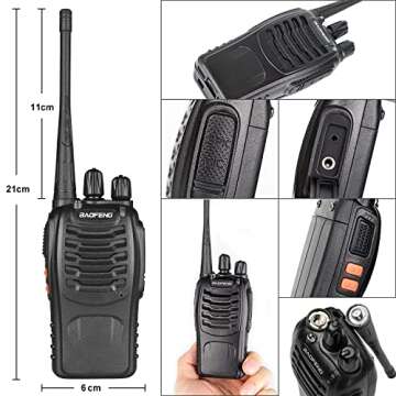Baofeng Walkie Talkies bf-888s Two-Way Radios Long Range Rechargeable Interphone for Adults Professi...