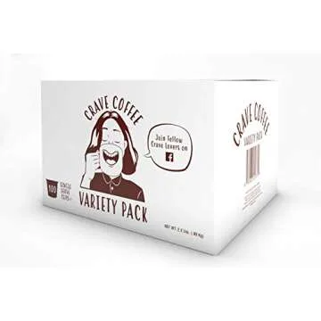 Crave Beverages Flavored Coffee Pods Sampler, Compatible with 2.0 K-Cup Brewers, Assorted Variety Pack, 100 Count