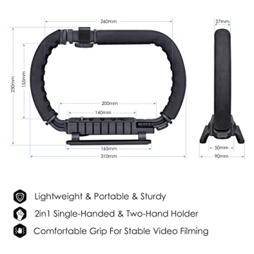 3-Shoe Camera Stabilizer Rig for Vlogging and Filmmaking