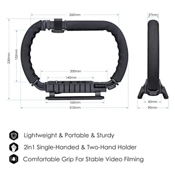 3-Shoe Camera Stabilizer Rig for Vlogging and Filmmaking