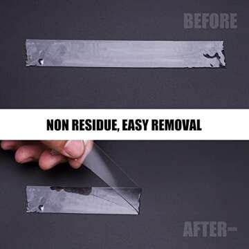 Maxwel Manufacturing Double Sided Tape Heavy Duty - 1/2" 10' Transparent Strong Adhesive Removable Double Sided Mounting Tape for Home Decor,Wall Decor,Room Decor,Office Decor(Pack of 1 Roll)