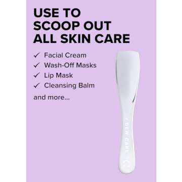I DEW CARE Skincare Multi-functional Applicator - Get The Scoop | Stainless Steel Makeup Spatula Spoon, Beauty Mini Spoon Tool for Cream, Lip Balm, Wash-Off Masks, Mixing, Depuffing