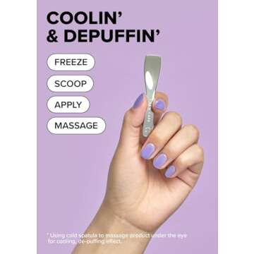 I DEW CARE Skincare Multi-functional Applicator - Get The Scoop | Stainless Steel Makeup Spatula Spoon, Beauty Mini Spoon Tool for Cream, Lip Balm, Wash-Off Masks, Mixing, Depuffing