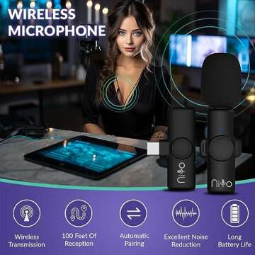 NiYo USB-C Lapel Microphone: Elite Audio Quality for Content Creators, Podcasters & Tech Enthusiasts...