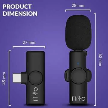 NiYo USB-C Lapel Microphone: Elite Audio Quality for Content Creators, Podcasters & Tech Enthusiasts, Video Recording, Reels, Shorts, YouTube, Vlog, TikTok & More (Pink (2 Mics 1 Receiver))